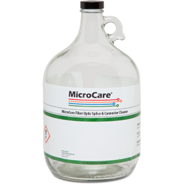 Sticklers™ Fiber Optic Splice & Connector Cleaner Fluid 3.8 Liter Glass Bottle MCC-POC03GG