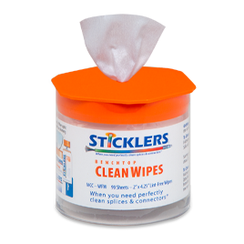 Sticklers™ CleanWipes 90 Fiber Optic Wipes for the Benchtop